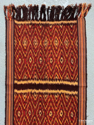 Indonesian Flores Or Similar Warp Ikat *new( 180 X 46Cm)