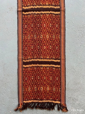 Indonesian Flores Or Similar Warp Ikat *new( 180 X 46Cm)