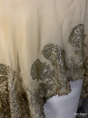 Iraqi Ottoman Period Silver And Muslin Wedding Shawl Circa 1900 Shawl