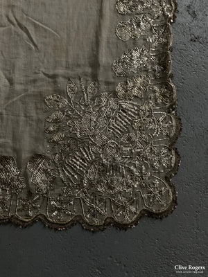 Iraqi Ottoman Period Silver And Muslin Wedding Shawl Circa 1900 Shawl