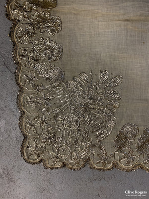 Iraqi Ottoman Period Silver And Muslin Wedding Shawl Circa 1900 Shawl