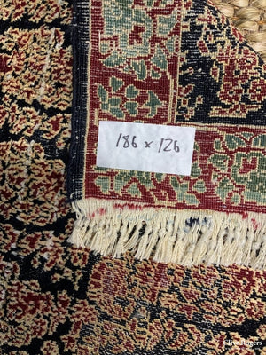 Khorossani () Part Silk Rug (187 X 124Cm)