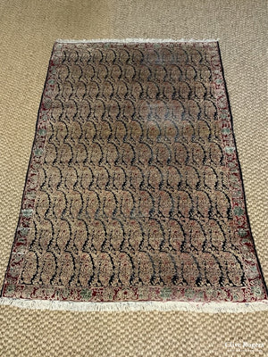 Khorossani () Part Silk Rug (187 X 124Cm)