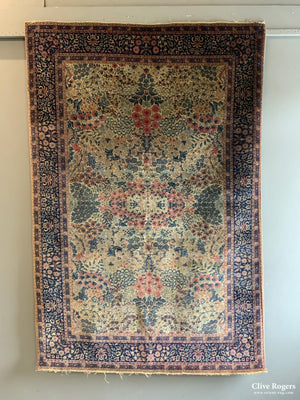 Kirman Rug With Millefleur Design (196 X 131Cm)