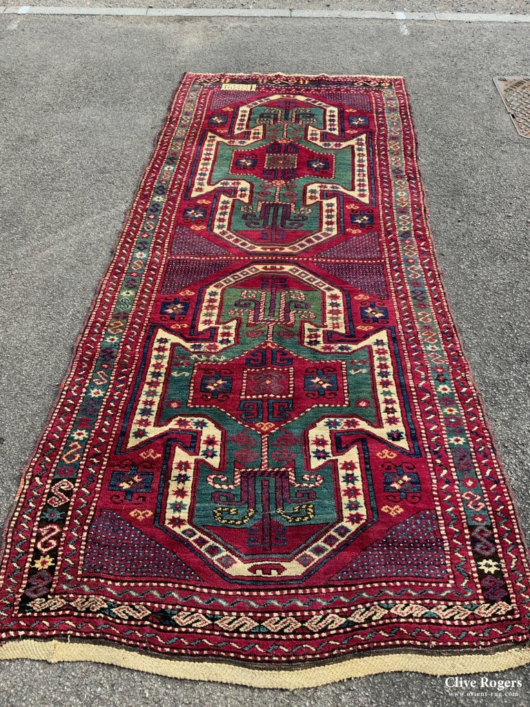 Kurdish Kasak Design Antique Rug ( 270 X 130Cm Apprx)