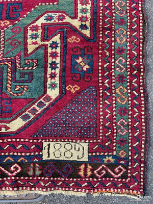 Kurdish Kasak Design Antique Rug ( 270 X 130Cm Apprx)