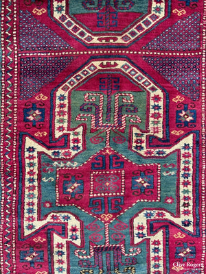 Kurdish Kasak Design Antique Rug ( 270 X 130Cm Apprx)