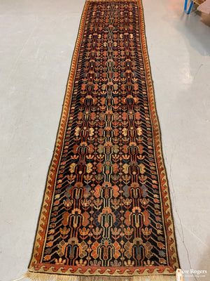 Kurdish Sauj Bulagh Antique Runner (328 X 81Cm)