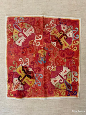 Lakai Embroidered Square Panel Ilgitsh Or Segusha Fragment (52 X 47 Cm)