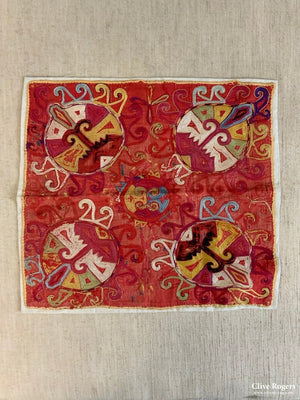 Lakai Embroidered Square Panel Ilgitsh Or Segusha Fragment (52 X 47 Cm)