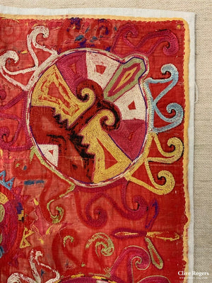 Lakai Embroidered Square Panel Ilgitsh Or Segusha Fragment (52 X 47 Cm)