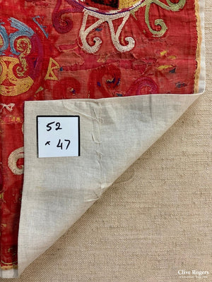 Lakai Embroidered Square Panel Ilgitsh Or Segusha Fragment (52 X 47 Cm)