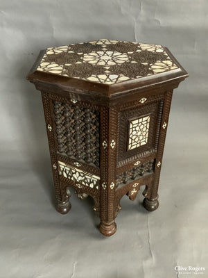 Levant Ottoman Provinces Hexagonal Table Circa 1890 (50 X 38Cm) Table