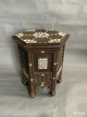 Levant Ottoman Provinces Hexagonal Table Circa 1890 (50 X 38Cm) Table