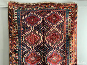 Lourestan / Louistan Vintage Carpet ( 280 X 142 Cm )