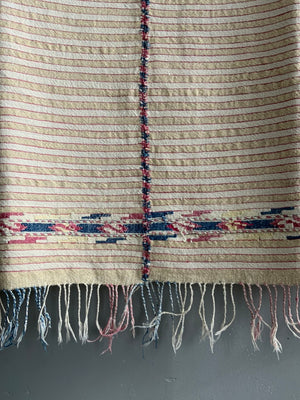 Balkan or Turkish vintage cotton / fine wool sash (186 x 99cm)