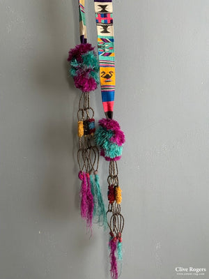 Mexican Silk Tapestry Strip (300 X 4Cm) Flatweave