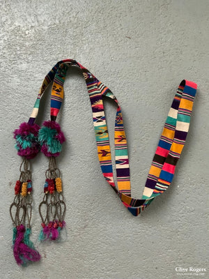 Mexican Silk Tapestry Strip (300 X 4Cm) Flatweave