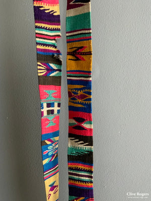 Mexican Silk Tapestry Strip (300 X 4Cm) Flatweave