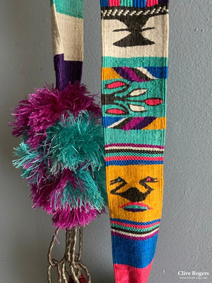 Mexican Silk Tapestry Strip (300 X 4Cm) Flatweave