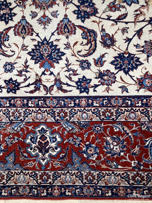 Fine Esfahan Oversize Carpet - Part Silk Oversize Carpet