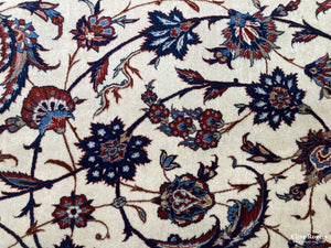 Fine Esfahan Oversize Carpet - Part Silk Oversize Carpet