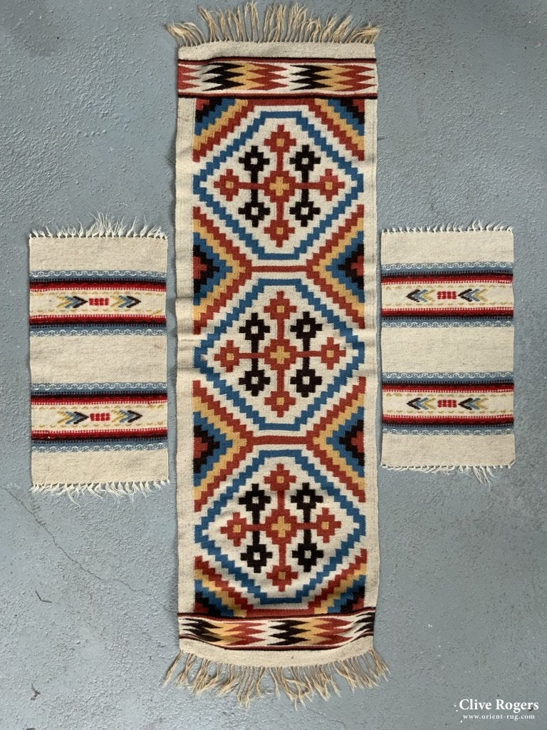 Norwegian Or Swedish Hand-Woven Rollekand (122 X 39Cm) Embroidery