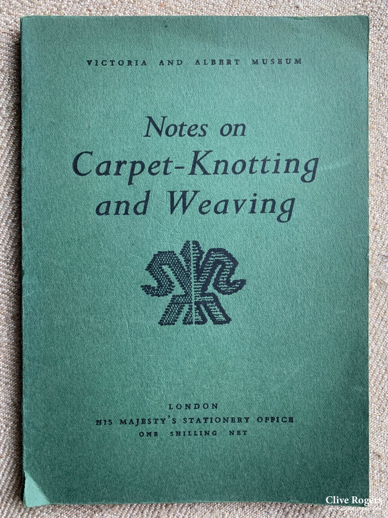 Notes On Carpet-Knotting And Weaving C. E. Tattersall V&a Museum London Book