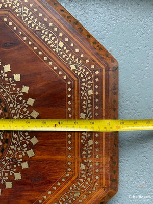 Nw Indian Punjab Octagonal Hoshiapur Hardwood Inlaid Table ( 51 X Cm) Table