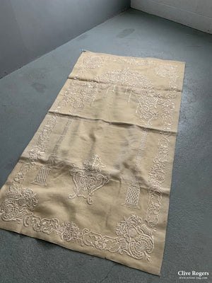 Ottoman Bosnian Silk Embroidered Felt ( 192 X 106Cm)