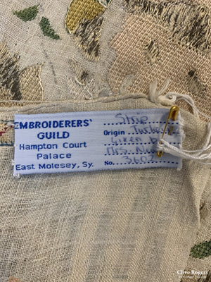 Ottoman Fragment Of Turkish Towel Petit Point And Drawn Silk Embroidered Circa 1800 Embroidery