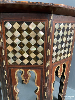 Ottoman Turkish Decagon Inlay Table (Af) ( 69 X 59Cm)