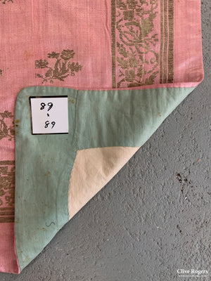 Gilt Embroidery On Silk (89 X 89Cm)