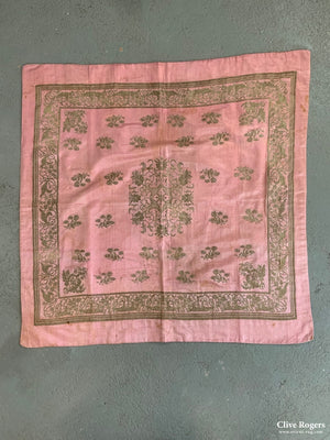 Gilt Embroidery On Silk (89 X 89Cm)