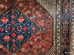 S. Persian Khamseh Kelleigh Carpet Circa 1870 Carpet