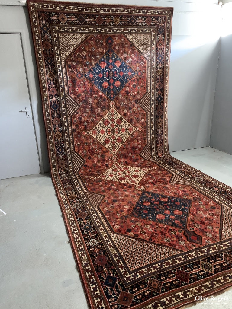 S. Persian Khamseh Kelleigh Carpet Circa 1870 Carpet