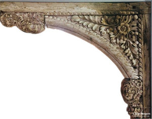 Pair Of Monumental Gujarati Wooden Corbels From A Helveli House Prob 19Th Cent Architectural