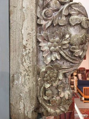 Pair Of Monumental Nw Indian Gujarati Wooden Corbels From A Helveli House 18/19Th Cent Architectural