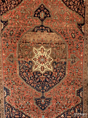 Pair Of Persian Sarouk Rugs (2) Circa 1920 Rug