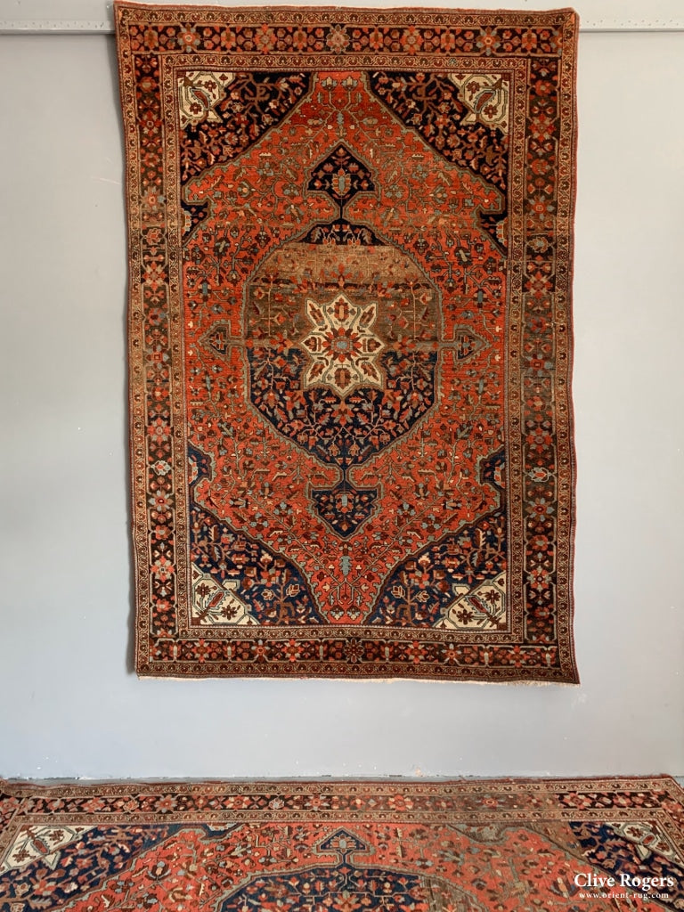 Pair Of Persian Sarouk Rugs (2) Circa 1920 Rug