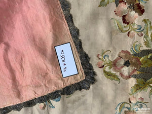 Italian Antique 18Th Cent Silk Embroidery (93 X 106Cm)