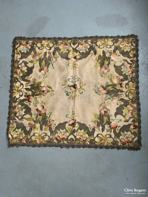 Italian Antique 18Th Cent Silk Embroidery (93 X 106Cm)
