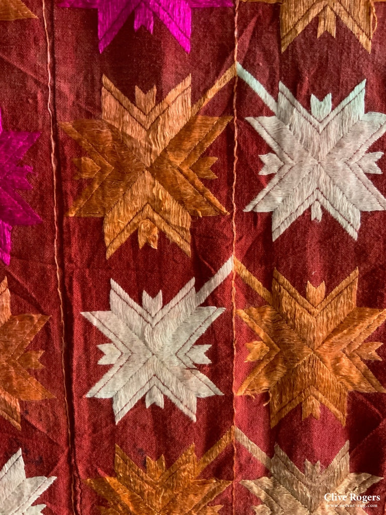 Phulkari Rug Punjab Phulkari shawl (224 x 128cm) - Clive Rogers