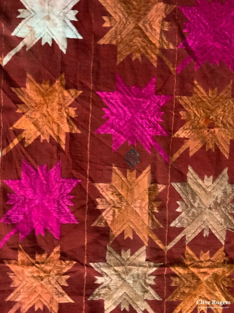 Phulkari Rug Punjab Phulkari shawl (224 x 128cm) - Clive Rogers