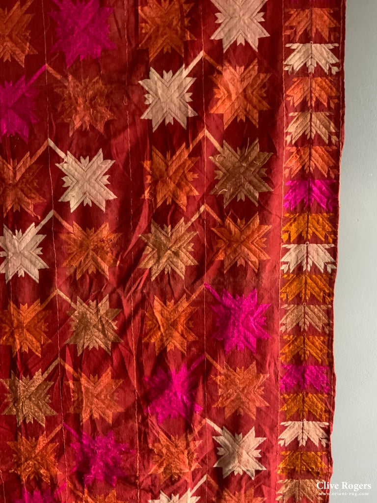 Phulkari Rug Punjab Phulkari shawl (224 x 128cm) - Clive Rogers