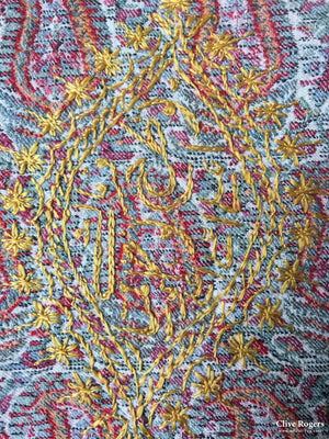 Persian Qajar Termeh Fine Wool Twill In Kashmir Technique Mid 19Th Cent Twill