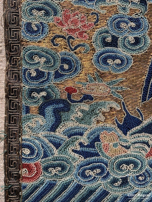 Qing Chinese Imperial Rank Badge (19 X 19Cm) Embroidery