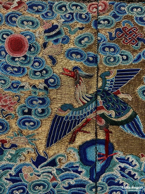 Qing Chinese Imperial Rank Badge (19 X 19Cm) Embroidery