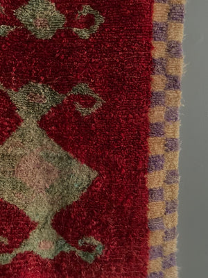 Anatolian vintage loop pile rug (143 x 110cm)