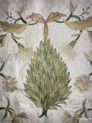 Queen Anne Embroidered Bedcover Embroidery